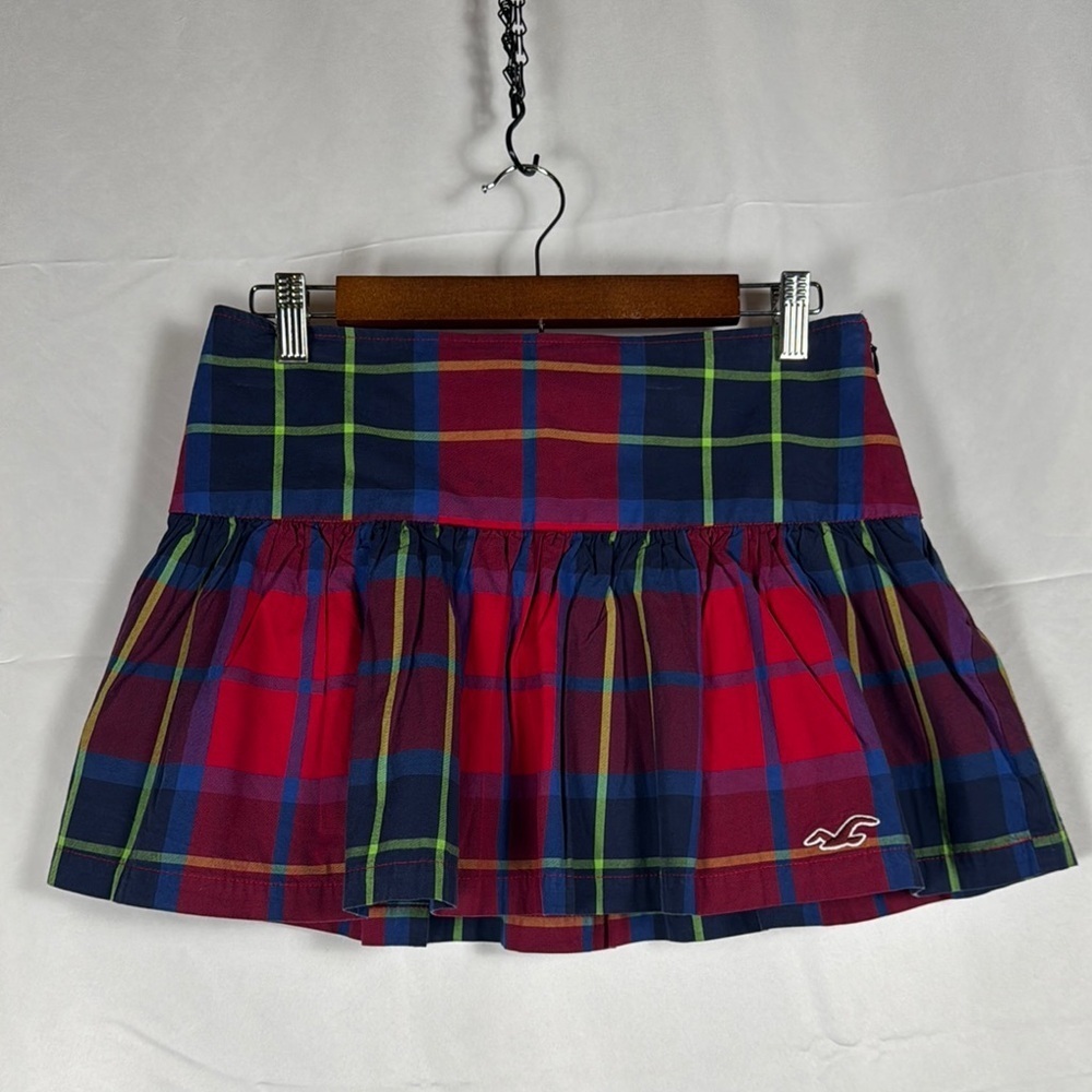 Hollister Y2K 90's School Girl Mini Skirt Tartan Plaid Preppy Academia Bratz 3